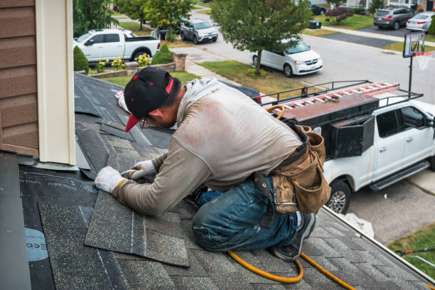 Professional Roofing technician working in Whittier, NC